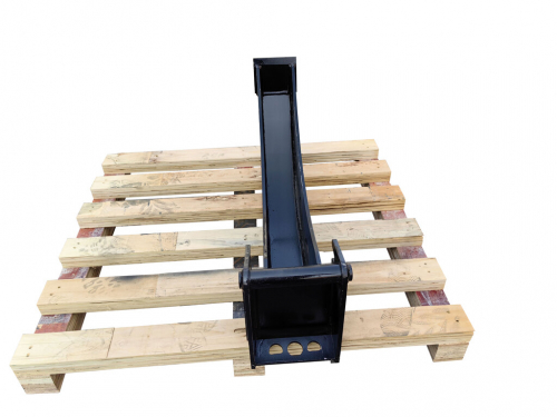 Bowell Cable bucket, tele bucket, banana bucket with cutting edge for mini excavators with MS-01 or MS-03 interface - width 13 cm