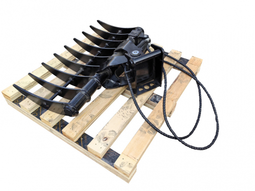 Preview: Bowell Hydraulischer Roderechen Wurzelrechen kompatibel zu MS-01 / MS-03  Minibagger