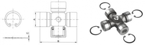 Preview: Kreuzgelenk für Gelenkwelle