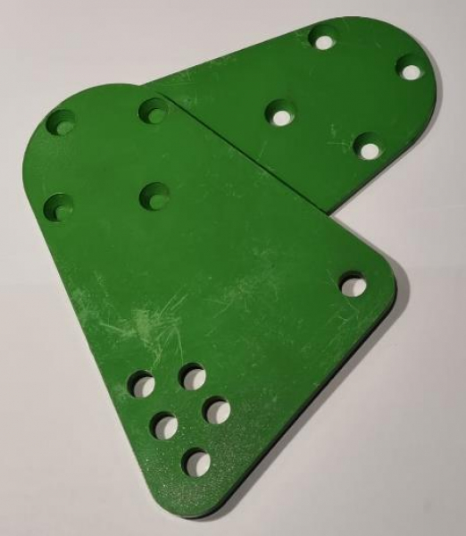 linke + rechte Halterung Nachlaufwalze