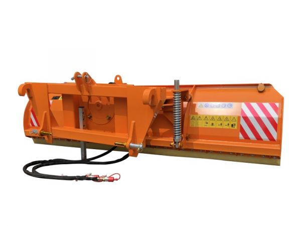 Bowell Schneeschild Räumschild  mit Pendelausgleich - Kat 1 / Kat 2 / Euro Frontlader Universal-Adapter - PU Schürfleiste - lieferbar als 160/180/200/220/240 cm