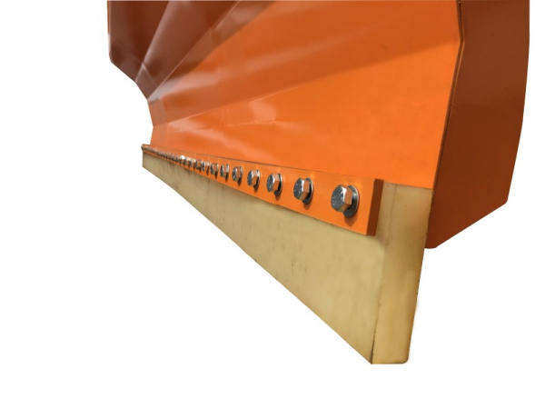 Bowell Schneeschild Räumschild  mit Pendelausgleich - Kat 1 / Kat 2 / Euro Frontlader Universal-Adapter - PU Schürfleiste - lieferbar als 160/180/200/220/240 cm