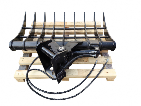 Bowell Hydraulischer Roderechen Wurzelrechen kompatibel zu MS-01 / MS-03  Minibagger